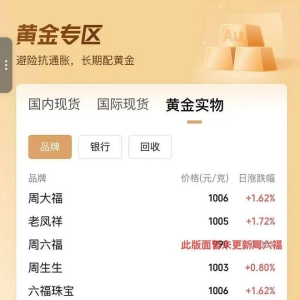 创历史新高！金饰价进入千元时代