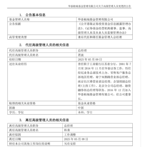 新老交替又一例，华泰柏瑞总经理卸任，13年里公司规模从不足千亿到6700亿 ...