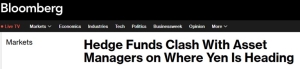 外汇市场重大信号！对冲基金与资产管理公司就日元走势发生观点冲突 ...