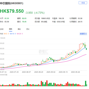 华泰证券：将中芯国际H股目标价由63港元上调至119港元，A股目标价由118.3元上调至238 ...