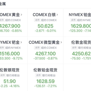 金价银价突然大跳水，网友急了：我刚买就跌