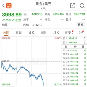 黄金，跌破4000美元！现在该怎么投？机构人士建议