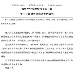 太突然，上市公司“85后”财务总监因病去世：上任仅2年，去年年薪近百万元 ...