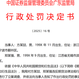 罕见！发布不实信息借机做空，两名“90后”收罚单