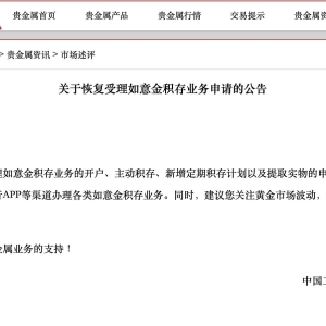 暂停仅半天！工商银行最新公告：恢复受理！
