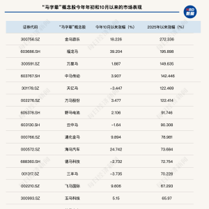 “马字辈”生肖行情开跑？6只概念股年内已翻倍，业内警示：经验不管用了 ...