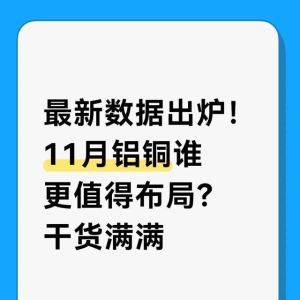 最新数据出炉！11月铝铜谁更值得布局？干货满满